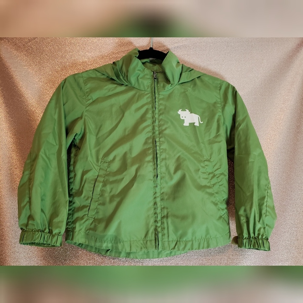 Giordana Junior Windbreaker - Size 3-4 Years Green Hooded